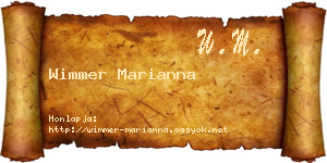 Wimmer Marianna névjegykártya